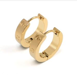Elegant Gold Hoop Earrings (Huggies)